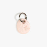 Dinosaur Designs Earth Keyring in Rose Swirl — handcrafted marbled dusty pink resin pebble bead on a polished gunmetal jump ring
