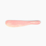 Dinosaur Designs Temple Cake Knife in Blossom — handcrafted marbled pink and cream resin cake knife with smooth tapered blade and rounded handle