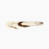 Dinosaur Designs Temple Cake Knife in Cappuccino — handcrafted marbled brown and cream resin cake knife with smooth tapered blade and rounded handle