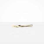 Dinosaur Designs Temple Cake Knife in Cappuccino — handcrafted marbled brown and cream resin cake knife with smooth tapered blade and rounded handle