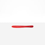 Dinosaur Designs Temple Cake Knife in Cranberry — handcrafted marbled red resin cake knife with smooth tapered blade and rounded handle