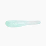 Dinosaur Designs Temple Cake Knife in Mint — handcrafted marbled green blue resin cake knife with smooth tapered blade and rounded handle