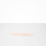 Dinosaur Designs Temple Cake Knife in Rose Swirl — handcrafted marbled dusty pink resin cake knife with smooth tapered blade and rounded handle