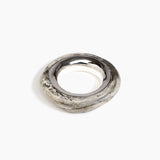 Dinosaur Designs Large Drift Duo Bangle in Granite Colour resin with Silver-Plated Brass Material.