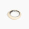 Dinosaur Designs Medium Drift Duo Bangle in Cream Colour resin with Silver-Plated Brass Material.