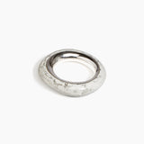 Dinosaur Designs Medium Drift Duo Bangle in Granite Colour resin with Silver-Plated Brass Material.