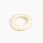 Dinosaur Designs Large Drift Bangle in Cream Colour resin with Wide Fit..