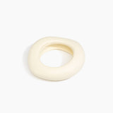 Dinosaur Designs Large Drift Bangle in Cream Colour resin with Wide Fit..