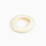Dinosaur Designs Large Drift Bangle in Cream Colour resin with Wide Fit