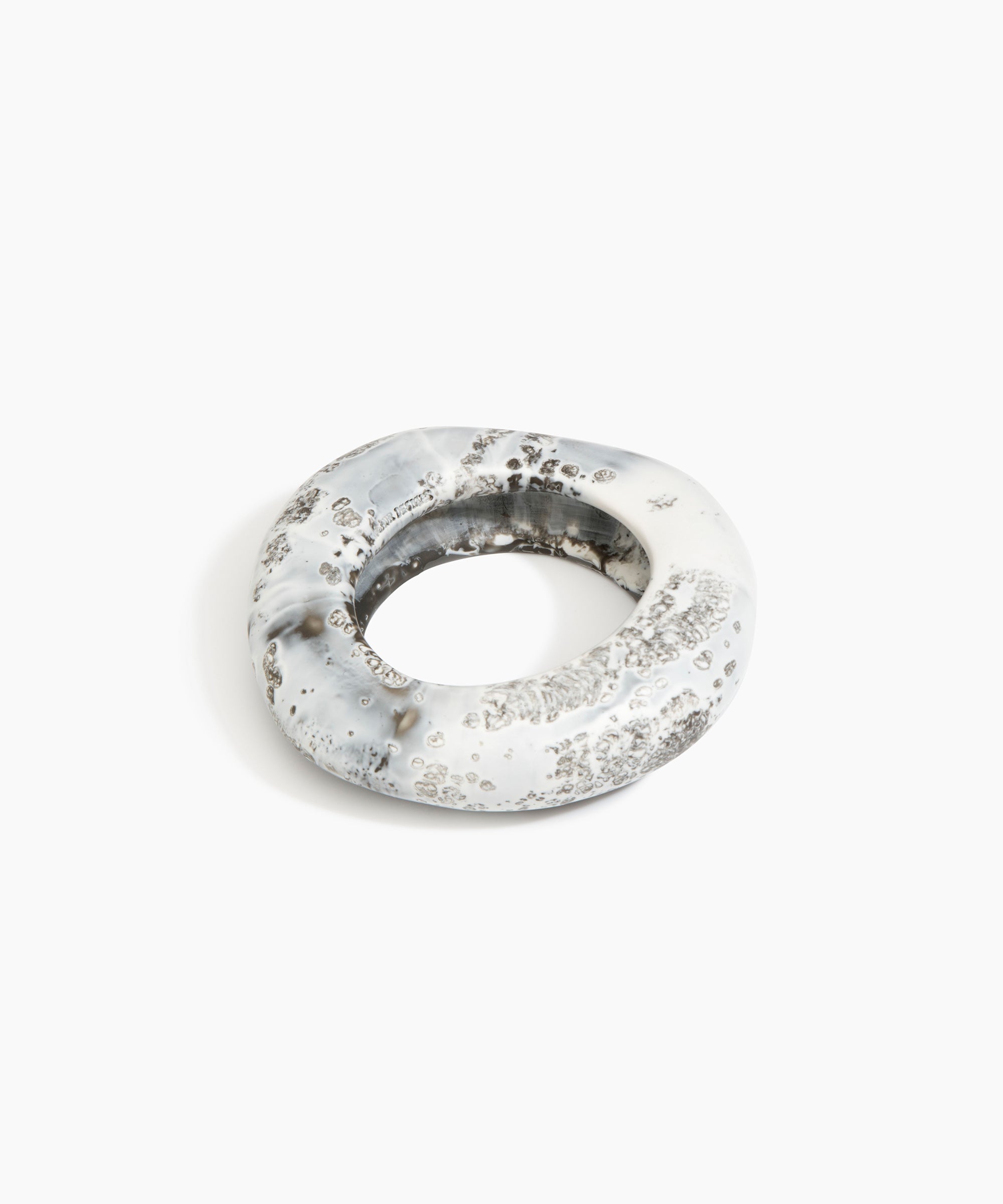 Dinosaur Designs Large Drift Bangle in Granite Colour resin with Wide Fit..