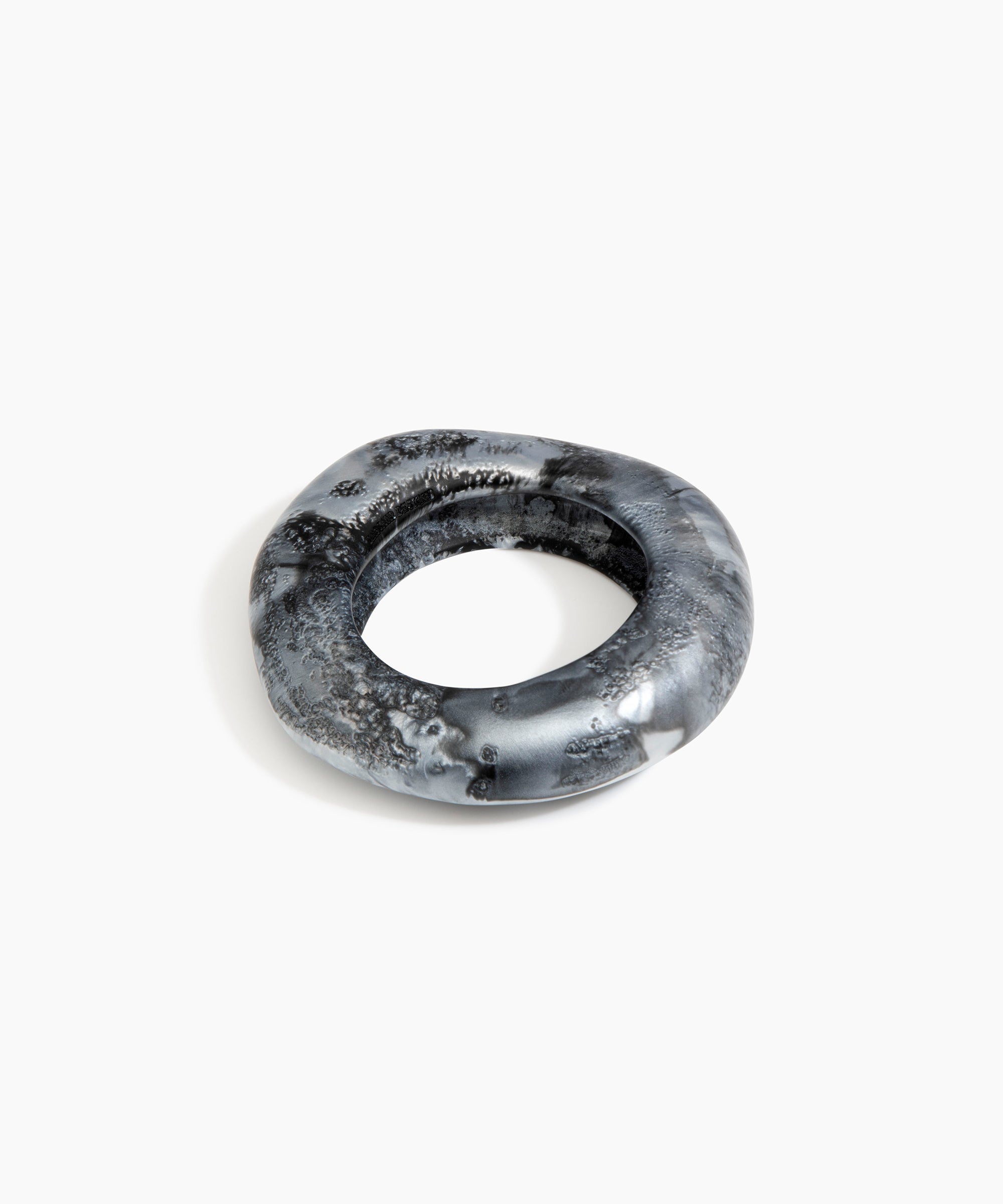 Dinosaur Designs Large Drift Bangle in Slate Colour resin with Wide Fit..