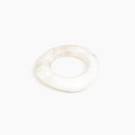 Dinosaur Designs Medium Drift Bangle in Chalk Swirl Colour resin with Wide Fit..