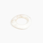 Dinosaur Designs Medium Drift Bangle in Chalk Swirl Colour resin with Wide Fit