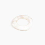 Dinosaur Designs Medium Drift Bangle in Chalk Swirl Colour resin with Wide Fit