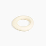 Dinosaur Designs Medium Drift Bangle in Cream Colour resin with Wide Fit