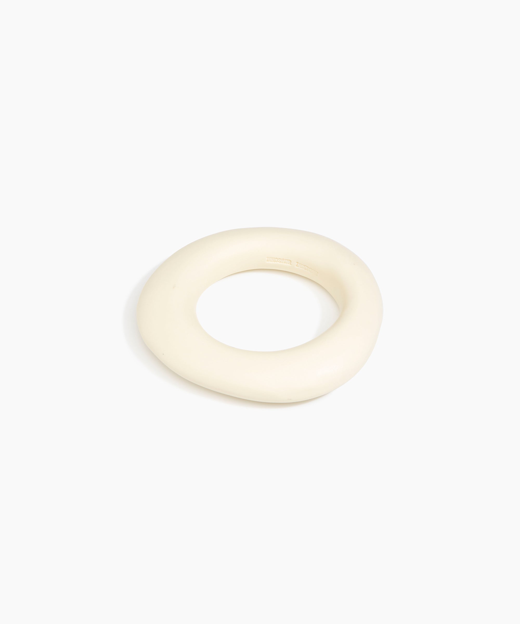 Dinosaur Designs Medium Drift Bangle in Cream Colour resin with Wide Fit..
