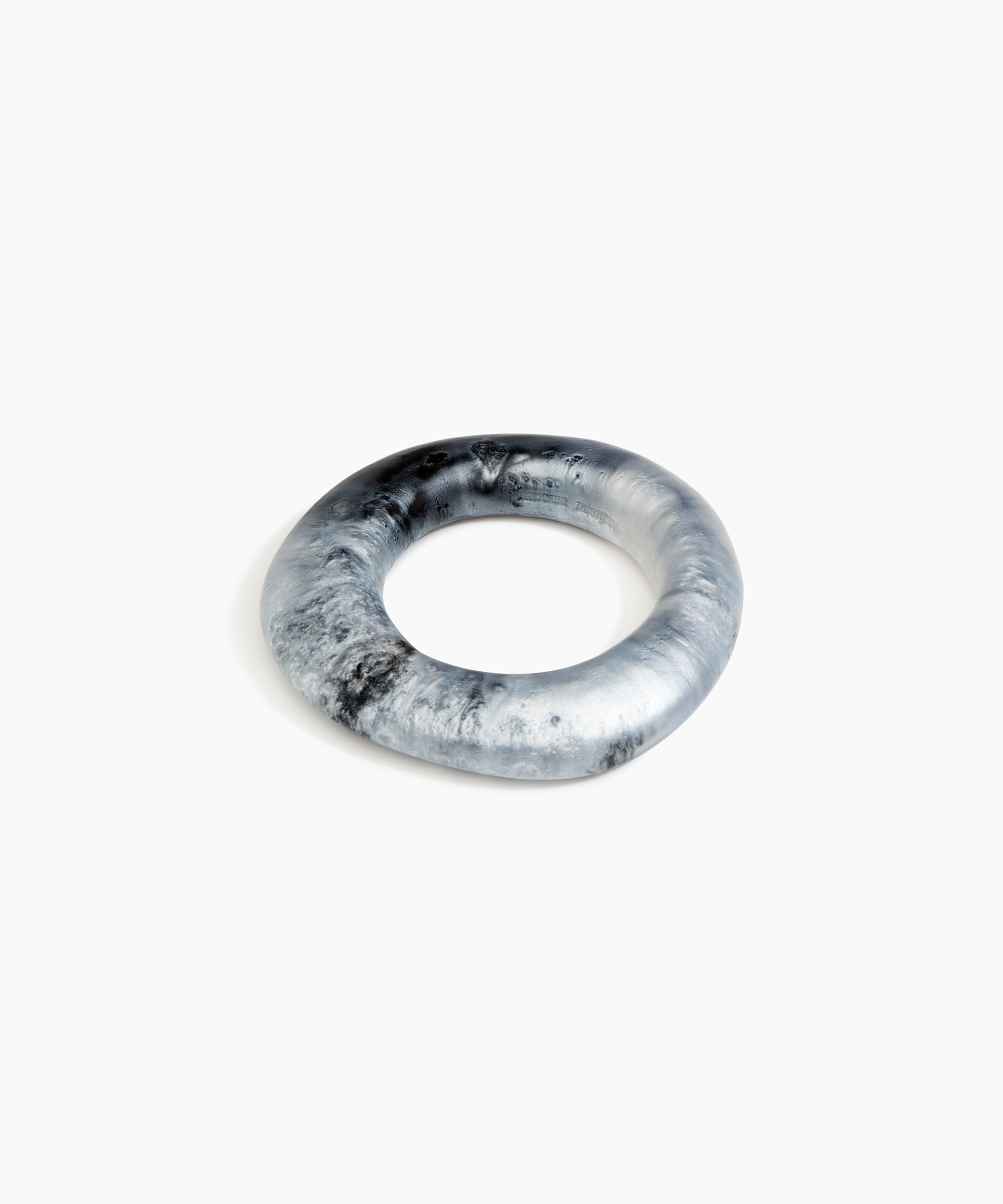 Dinosaur Designs Medium Drift Bangle in Slate Colour resin with Wide Fit..