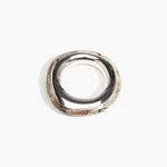 Dinosaur Designs LBRCKDUOMED Medium Rock Duo Bangle SILVER CAPPUCCINO