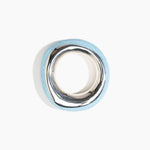 Dinosaur Designs LBRCKDUOMED Medium Rock Duo Bangle SILVER POOL.