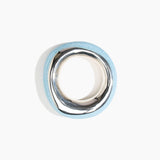 Dinosaur Designs LBRCKDUOMED Medium Rock Duo Bangle SILVER POOL