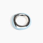 Dinosaur Designs LBRCKDUOMED Medium Rock Duo Bangle SILVER POOL