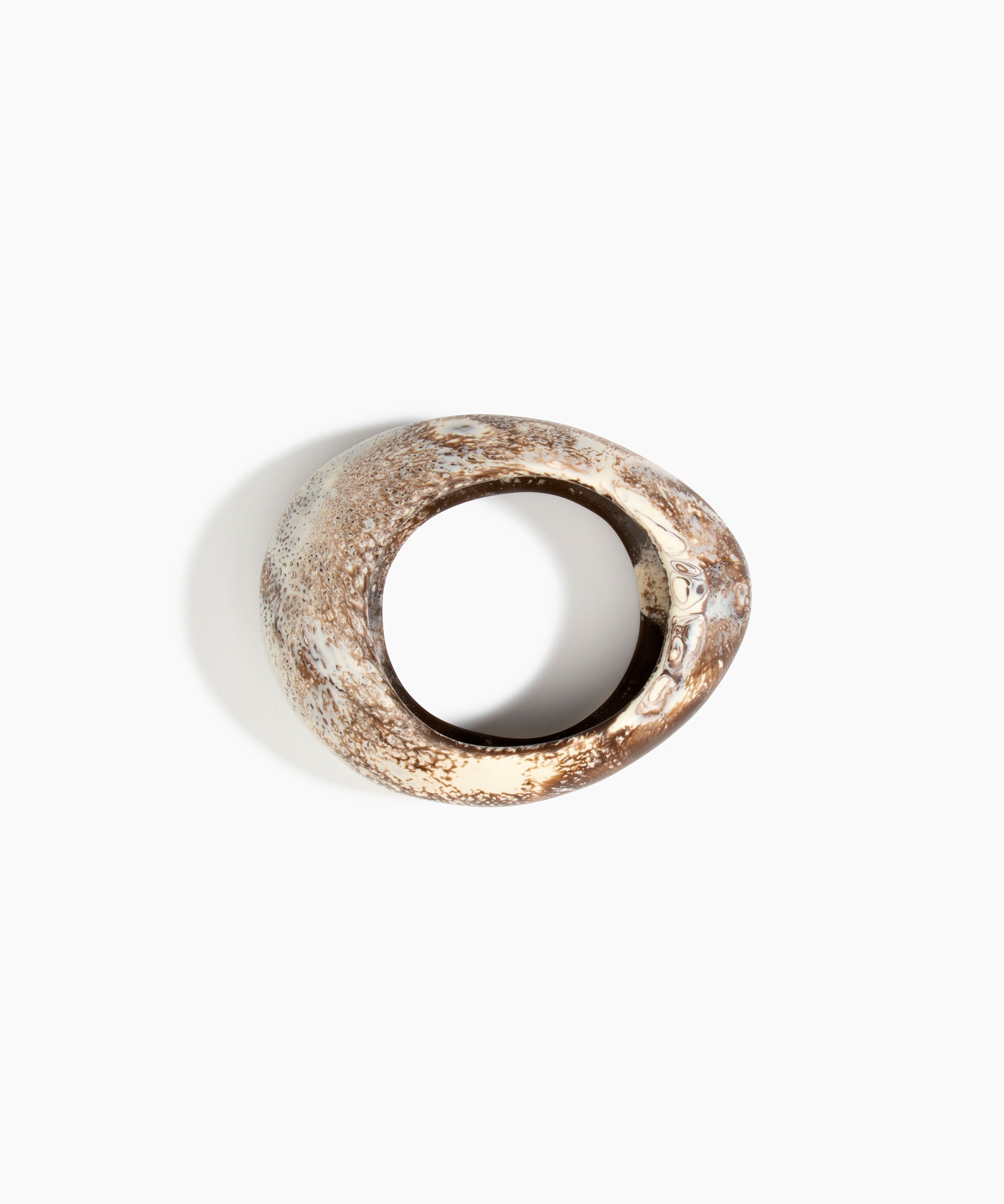 Dinosaur Designs LBRCKLGE Large Rock Bangle CAPPUCCINO.