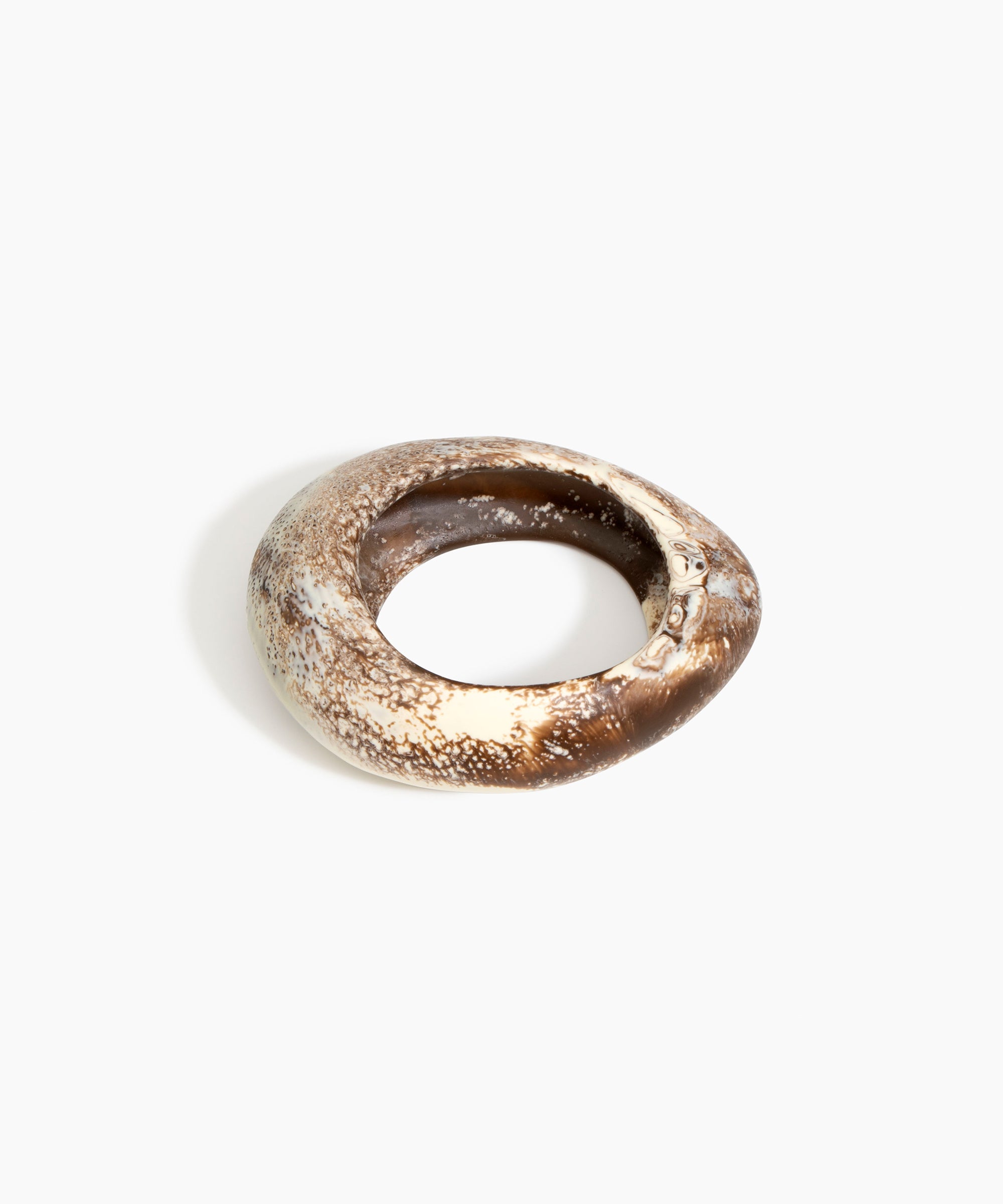 Dinosaur Designs LBRCKLGE Large Rock Bangle CAPPUCCINO.
