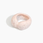 Dinosaur Designs Bold Sprout Bangle in Rose Swirl — handcrafted marbled dusty pink resin bangle with oversized chunky form