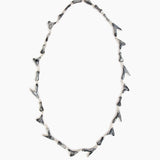Dinosaur Designs Long Bones Necklace in Slate Colour resin with Silver-Plated Brass Material..