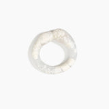 Dinosaur Designs Large Sprout Bangle in Chalk Swirl — handcrafted marbled off-white resin bangle with chunky rounded form