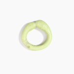 Dinosaur Designs Large Sprout Bangle in Pistachio — handcrafted marbled pastel green resin bangle with chunky rounded form