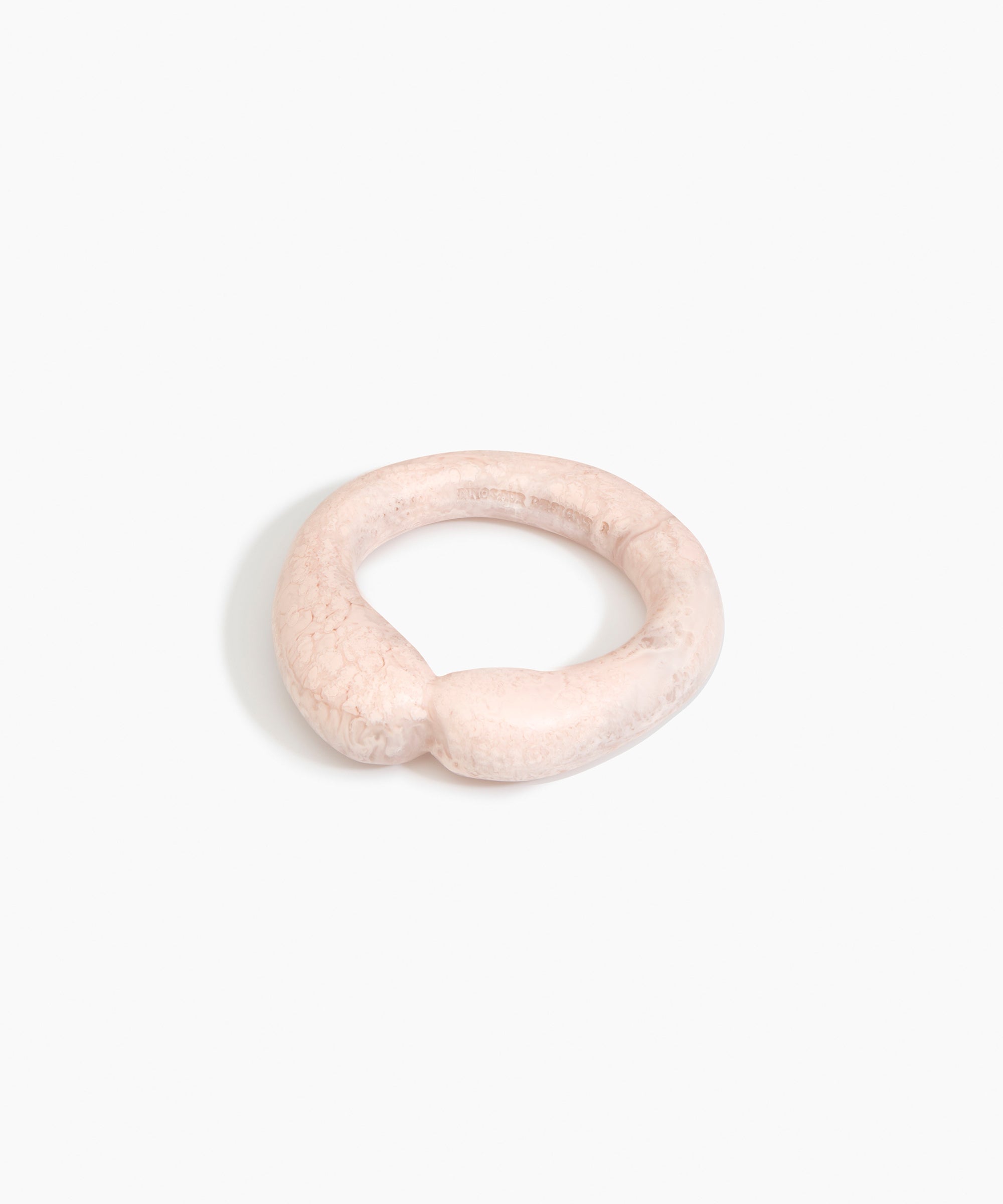 Dinosaur Designs Large Sprout Bangle in Rose Swirl — handcrafted marbled dusty pink resin bangle with chunky rounded form
