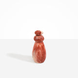 Dinosaur Designs Tall Pepper Boulder Grinder in Rust — handcrafted marbled terracotta red and cream resin pepper grinder with elongated teardrop body and stacked pebble lid