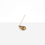 Corey Ashford Oyster Incense Holder in Brass — polished brass cast metal oyster shell incense holder for single stick