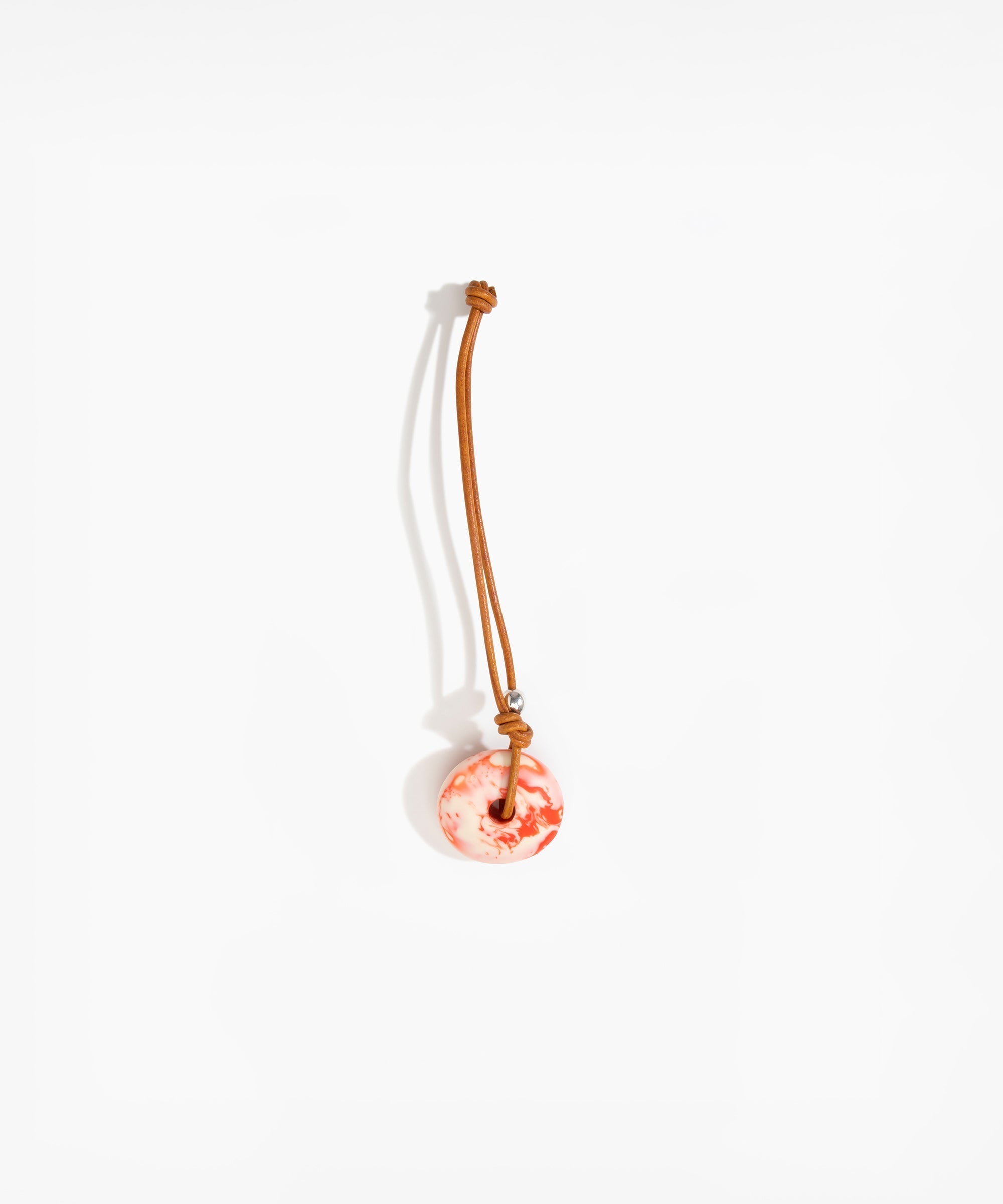 Dinosaur Designs Flat Watercolour Bag Charm Holiday Ornaments in Strawberry Colour resin with 925 Sterling Silver Material