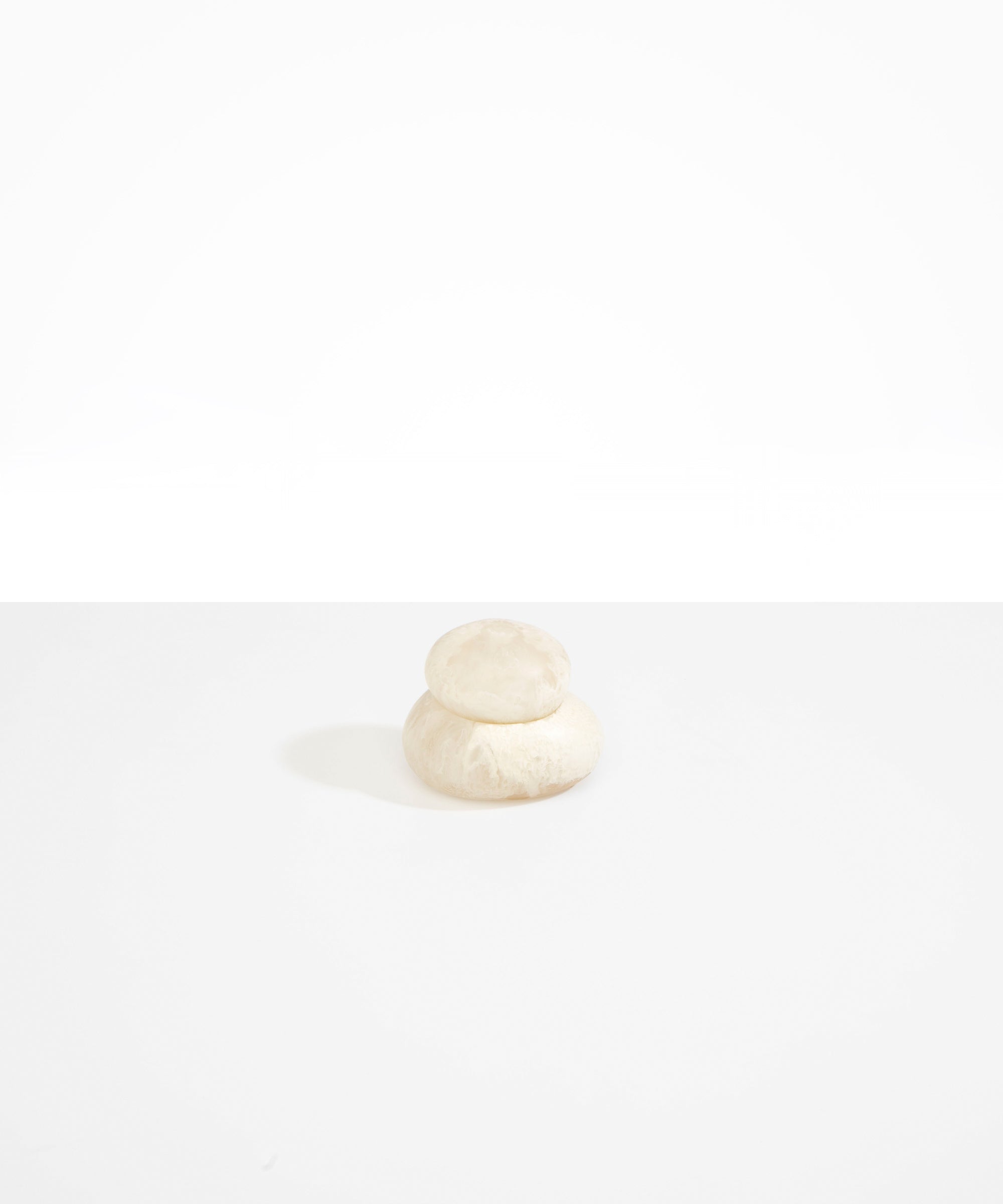 Dinosaur Designs Medium Pebble Jar in Chalk Swirl Colour resin..