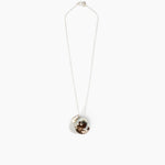 Dinosaur Designs Medium Splash Chain Pendant in Cappuccino Colour resin with 925 Sterling Silver Material