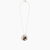 Dinosaur Designs Medium Splash Chain Pendant in Cappuccino Colour resin with 925 Sterling Silver Material..