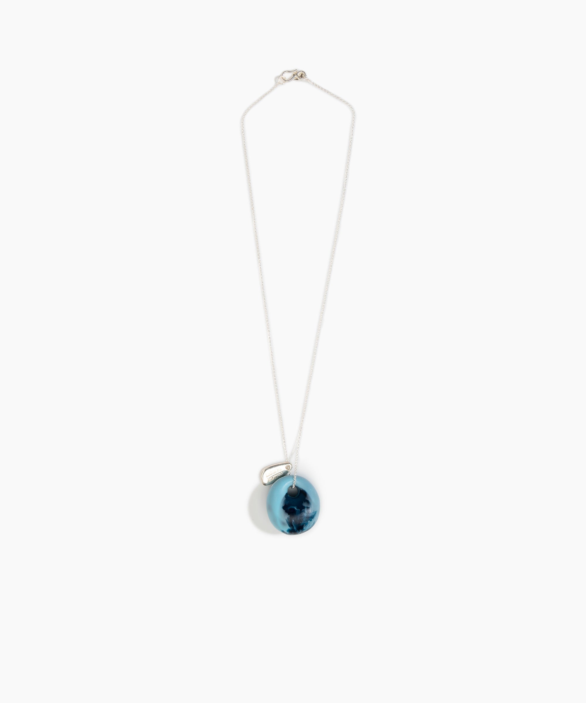 Dinosaur Designs Medium Splash Chain Pendant in Water Colour resin with 925 Sterling Silver Material