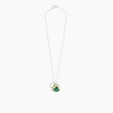 Dinosaur Designs Small Splash Chain Pendant in Grass Colour resin with 925 Sterling Silver Material