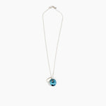 Dinosaur Designs Small Splash Chain Pendant in Water Colour resin with 925 Sterling Silver Material