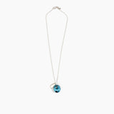 Dinosaur Designs Small Splash Chain Pendant in Water Colour resin with 925 Sterling Silver Material