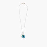 Dinosaur Designs Small Splash Chain Pendant in Water Colour resin with 925 Sterling Silver Material..