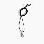Dinosaur Designs Bones Pendant in Granite Colour resin with Silver-Plated Brass Material