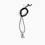 Dinosaur Designs Bones Pendant in Granite Colour resin with Silver-Plated Brass Material.