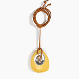 Dinosaur Designs PNRCKLEAL Large Rock Pendant Leather POLLEN