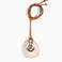 Dinosaur Designs PNRCKLEAL Large Rock Pendant Leather ROSE SWIRL.