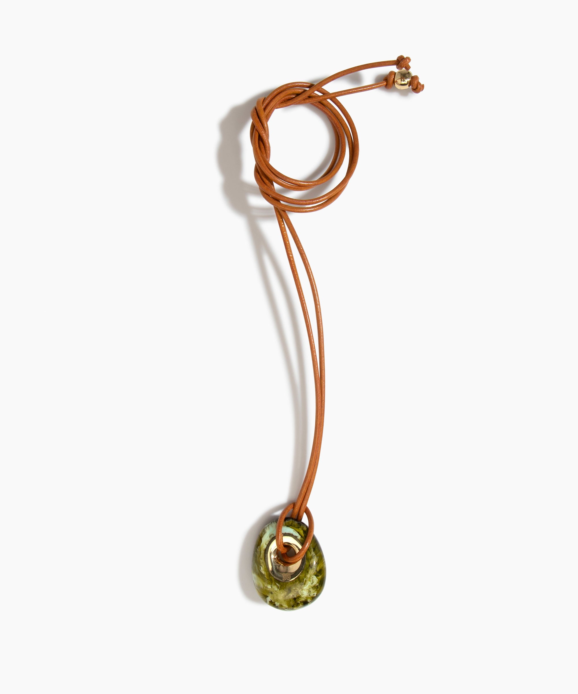 Small Rock Pendant on Leather