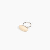 Dinosaur Designs Long Watercolour Ring in Cream Colour resin with 925 Sterling Silver Material...