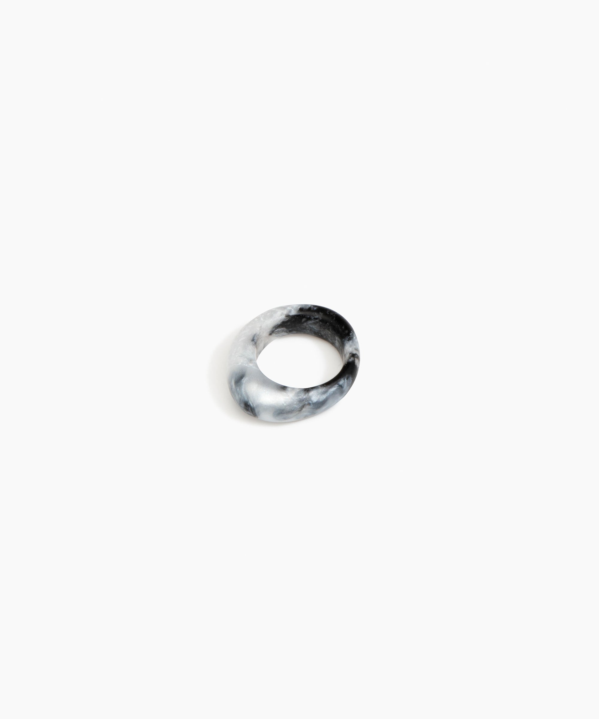 Dinosaur Designs Slate Ring in Slate Colour resin with Regular Fit..